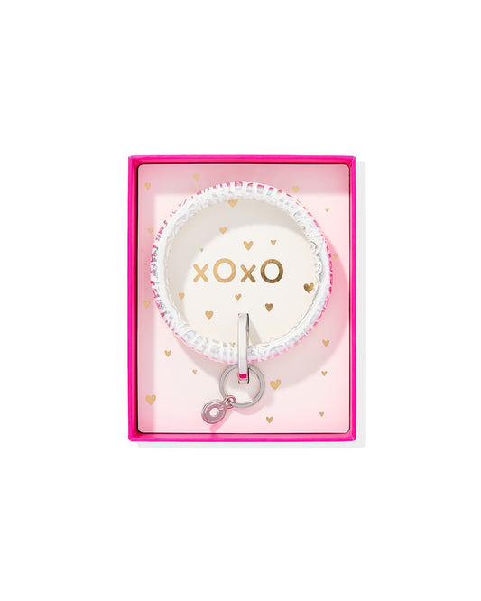 The Gift-Ready Leather Big O® Key Ring - Quicksilver Croc